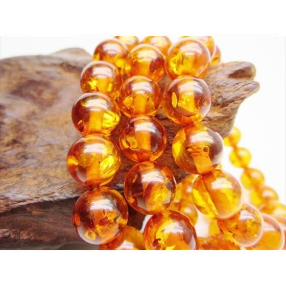 均一ブレスレット 合成樹脂琥珀 アンバー Φ12±0.2mm : 天然石の