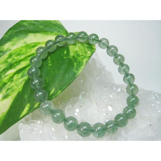 均一ブレスレット グリーンストロベリークォーツ グリーンクォーツ