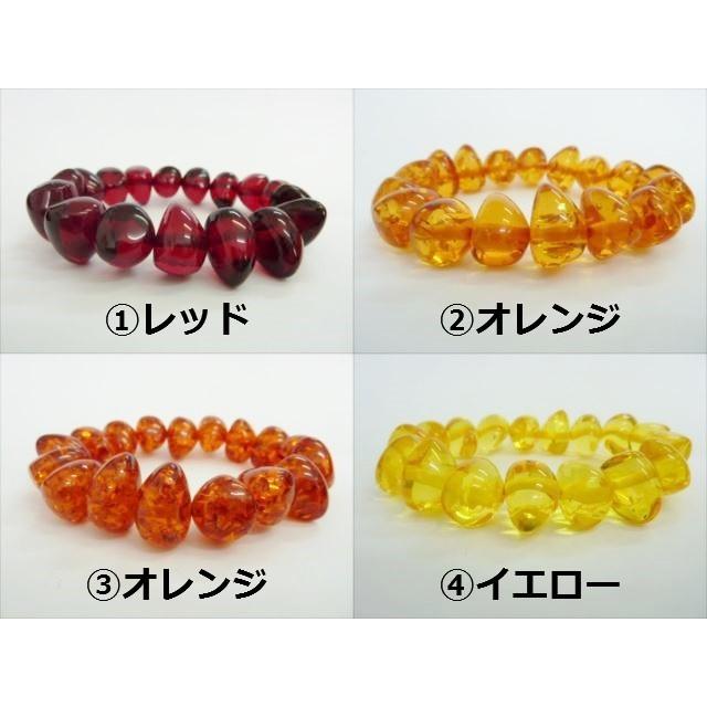 均一ブレスレット 合成樹脂琥珀 アンバー 17×14×12mm : 天然石のお店 