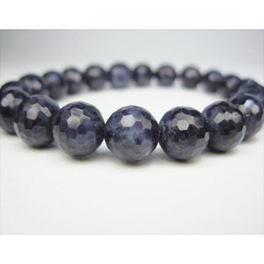 ブレスレット サファイア 128面カット 品質AAA Φ9±0.2mm 一点物