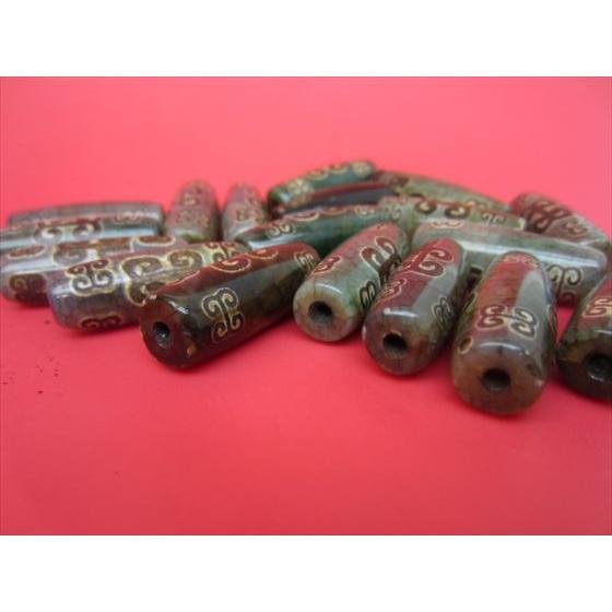 チベット高級龍紋天珠 如意天珠 30×11mm 2粒SET : 天然石のお店