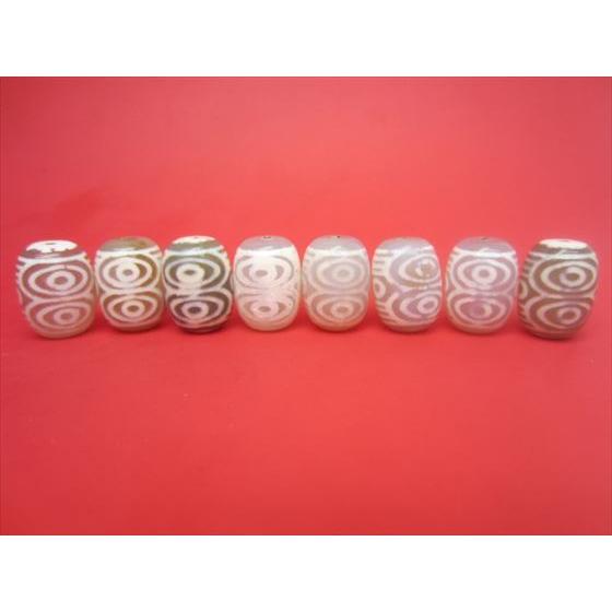 チベット天珠 龍眼天珠 白 17.5×13mm 2粒SET : 天然石のお店Sun
