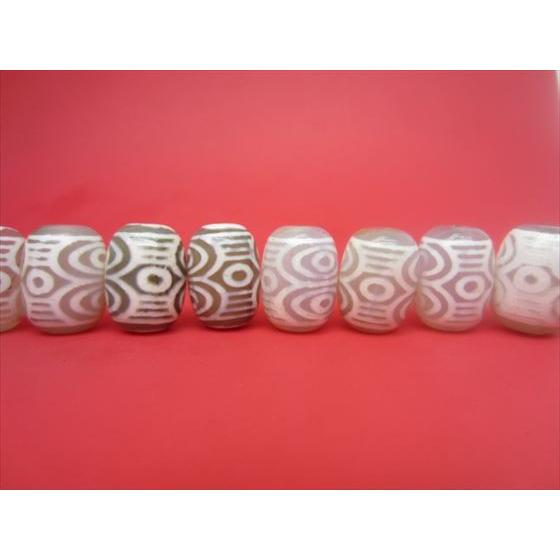 チベット天珠 龍眼天珠 白 17.5×13mm 2粒SET : 天然石のお店Sun flower