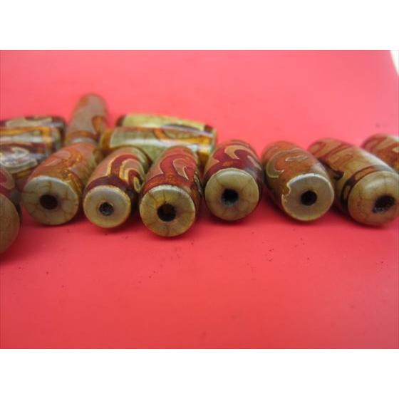 チベット高級龍紋天珠 蓮花寶瓶天珠 40×14mm 2粒SET : 天然石のお店Sun