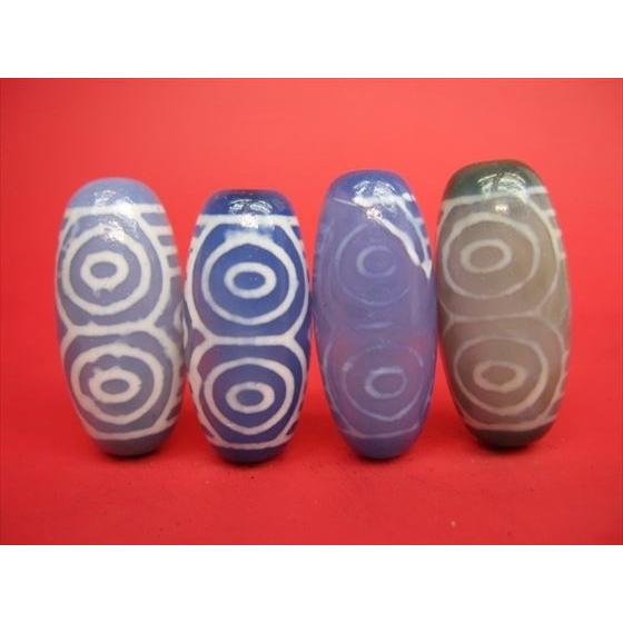 天珠セット⑮ 三眼天珠（さんがんてんじゅ） ラウンド10mm ブラック×ライトブラウン