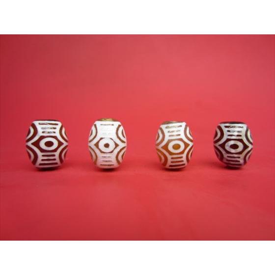 赤天珠➕天然石パワーストーン 銀線天珠 赤天珠 48x14mm 七眼天珠 ビーズ 1個売り