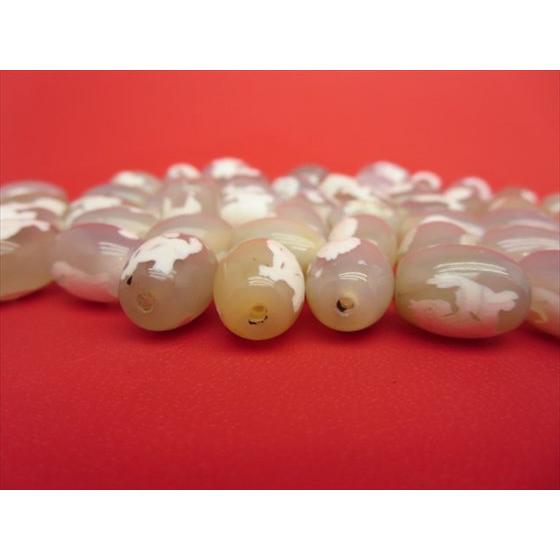 希少✩.*˚白ベース 龍眼天珠(*´˘`*) チベット天珠 龍眼天珠 白 38×13mm : 天然石のお店Sun flower - 通販
