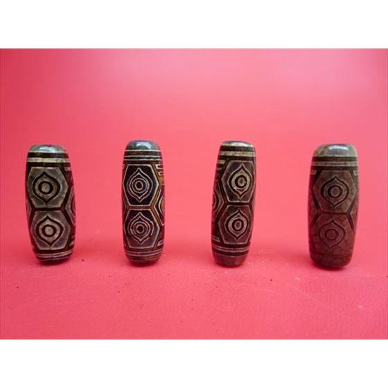 チベット高級龍紋天珠 龍眼天珠 Φ30×10±1mm 2粒SET : 天然石のお店Sun