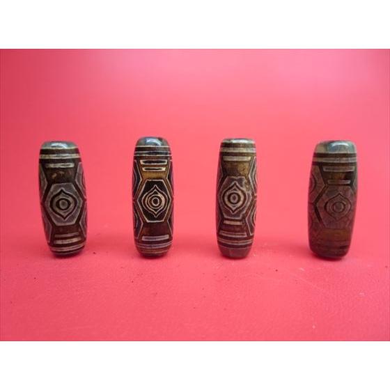 チベット高級龍紋天珠 龍眼天珠 Φ30×10±1mm 2粒SET : 天然石のお店Sun