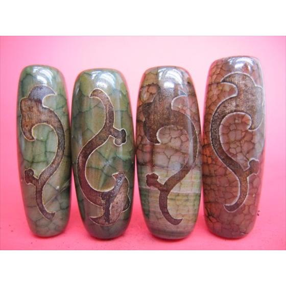 チベット高級龍紋天珠 如意天珠 37-41×12-17mm 2粒SET : 天然石のお店 