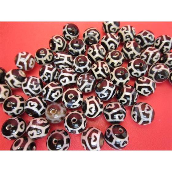 特価 チベット天珠 亀甲蓮花天珠 Φ12.2±0.2mm 10粒SET : 天然石のお店