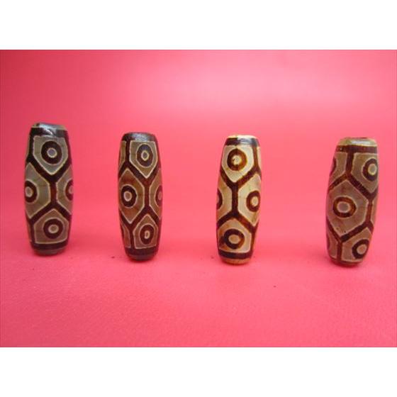 チベット高級龍紋天珠 亀甲九眼天珠 30×10mm 2粒SET : 天然石のお店Sun