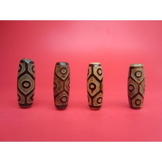 チベット高級龍紋天珠 亀甲九眼天珠 30×10mm 2粒SET : 天然石のお店Sun