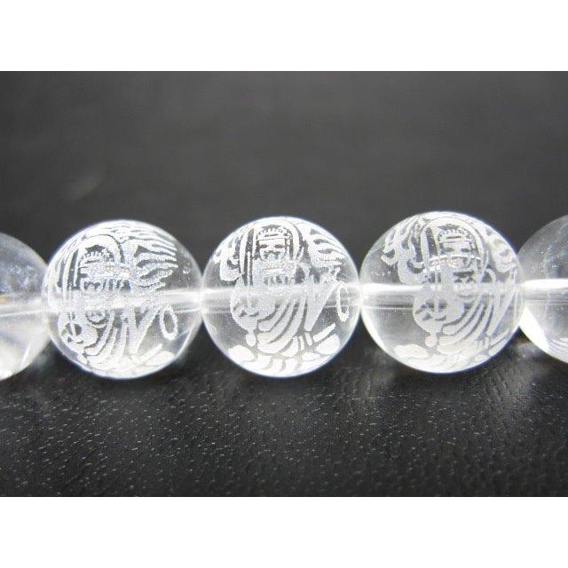 半連売り 不動明王 水晶 Φ12±0.3mm 素彫り : 天然石のお店Sun flower