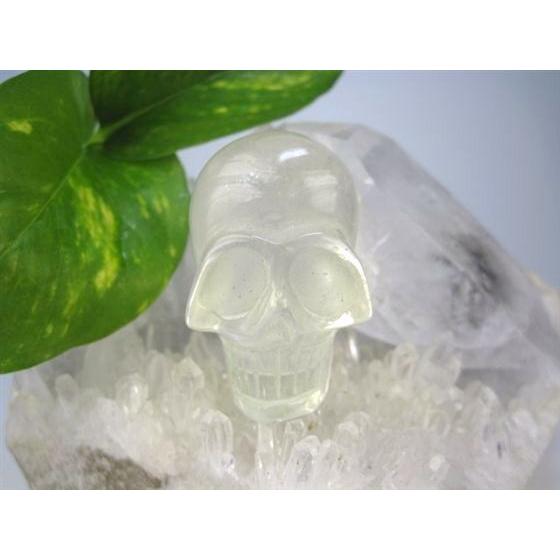 美品✨最終値下げ　天然水晶 スカル 彫刻 置物 置物：スカル】水晶70g【一点物】 : 天然石のお店Sun flower - 通販