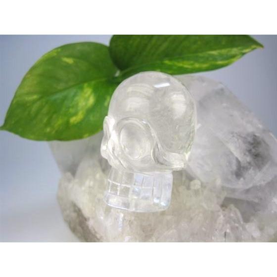 美品✨最終値下げ　天然水晶 スカル 彫刻 置物 置物：スカル】水晶102g【一点物】 : 天然石のお店Sun flower - 通販