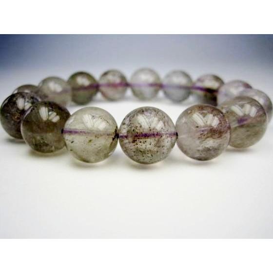 ブレスレット スーパーセブン 品質AA Φ15.3±0.3mm 一点物 : 天然石の