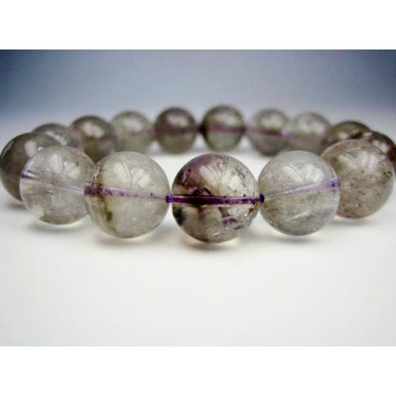 ブレスレット スーパーセブン 品質AA Φ15.3±0.3mm 一点物 : 天然石の