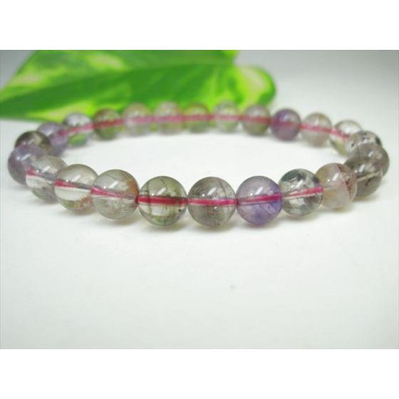 ブレスレット スーパーセブン 品質AAA Φ7.8±0.2mm 一点物 : 天然石