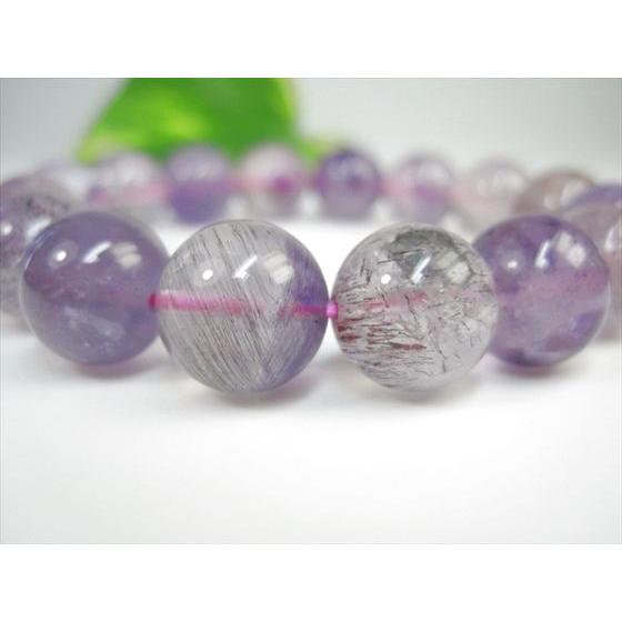 ブレスレット スーパーセブン 品質AAA Φ12±0.2mm 一点物 : 天然石の