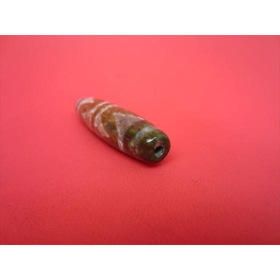 四線虎牙紅朱砂天珠 一点物 : 天然石のお店Sun flower - 通販 - Yahoo