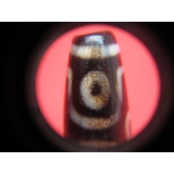 六眼紅朱砂天珠 馬蹄痕 一点物 占い・開運