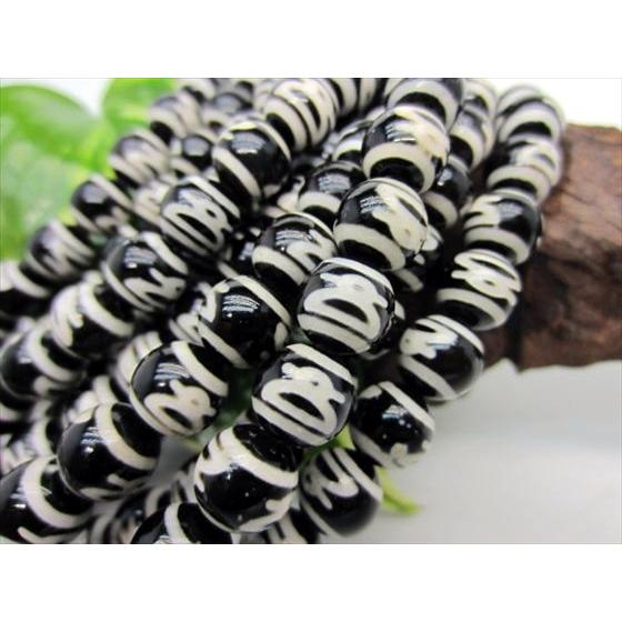 半連売り商品 財神天珠 黒 Φ8±0.2mm : 天然石のお店Sun flower - 通販 