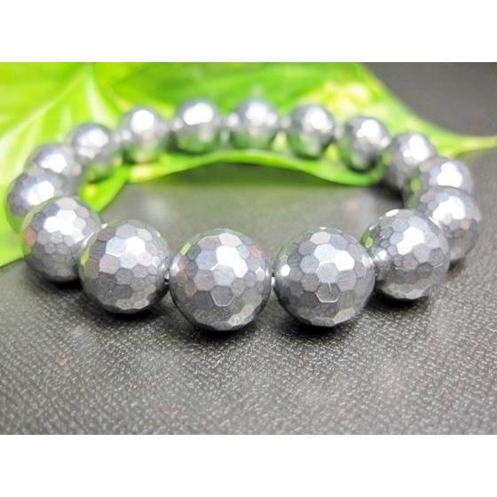 テラヘルツ　プレミアム　プレート ブレスレット テラヘルツ 128面カット 品質AAA Φ12±0.2mm 鑑別済み