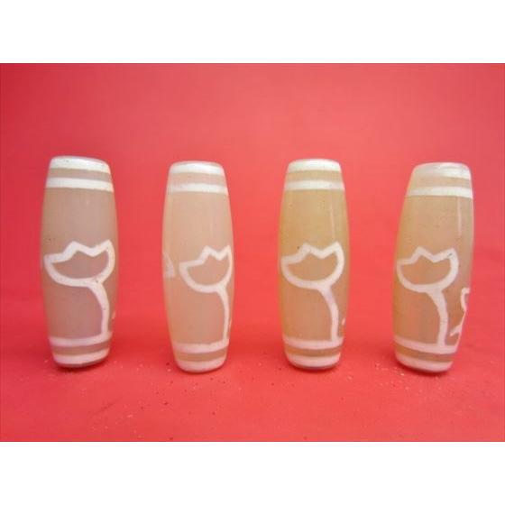 チベット天珠 水蓮花天珠 白 38×13mm : 天然石のお店Sun flower - 通販