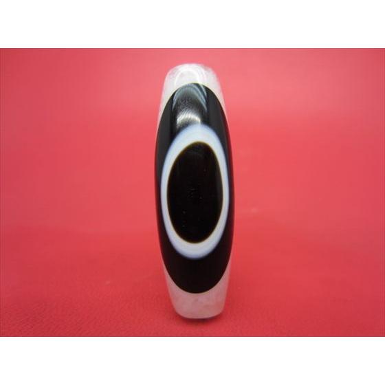 チベット高級天珠 羊眼板珠 天眼珠 約50×16.5mm 水晶入り 一点物