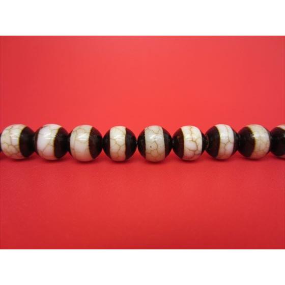 チベット象牙白玉髄天珠 薬師珠 Φ10±0.2mm : 天然石のお店Sun flower