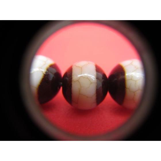 チベット象牙白玉髄天珠 薬師珠 Φ10±0.2mm : 天然石のお店Sun flower