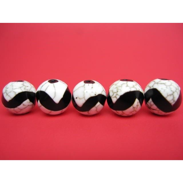 チベット象牙白玉髄天珠 虎牙天珠 Φ10.7〜12mm : 天然石のお店Sun  