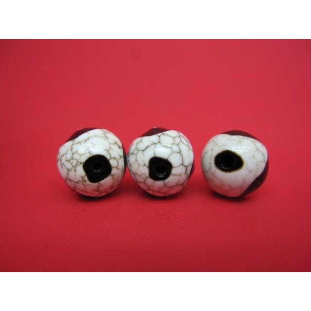 チベット象牙白玉髄天珠 虎牙天珠 Φ10.7〜12mm : 天然石のお店Sun  