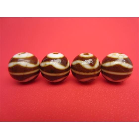 チベット象牙白玉髄天珠 四線虎牙天珠 Φ10.7〜12mm : 天然石のお店Sun  