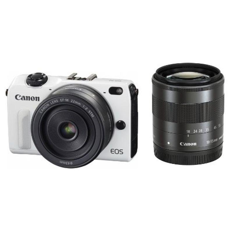 Canon ミラーレス一眼カメラ EOS M2 ダブルレンズキット(ホワイト) EF