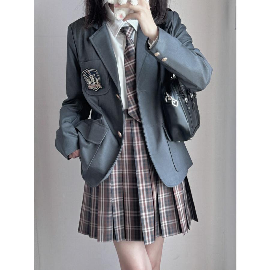 卒業式  なんちゃって制服 制服 5点 6点セット スーツ プリーツスカート 女の子 スクールスカート 学生服 中学 高校生 フォーマルスーツ ブレザー 入学式 XS-XLの画像