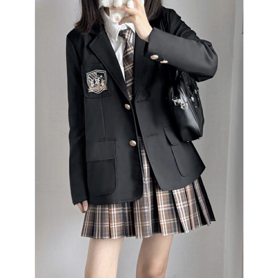 卒業式  なんちゃって制服 制服 5点 6点セット スーツ プリーツスカート 女の子 スクールスカート 学生服 中学 高校生 フォーマルスーツ ブレザー 入学式 XS-XLの画像