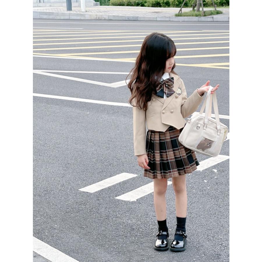 卒業式 入学式 女の子 スーツ リボン付き お嬢様 スカート 2点セット 3