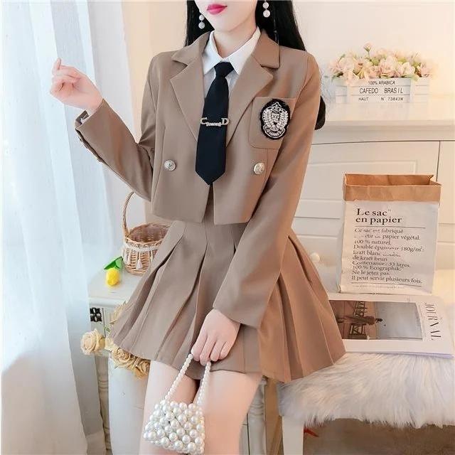 卒業式 入学式 女の子 韓国風 なんちゃって制服 セットアップ