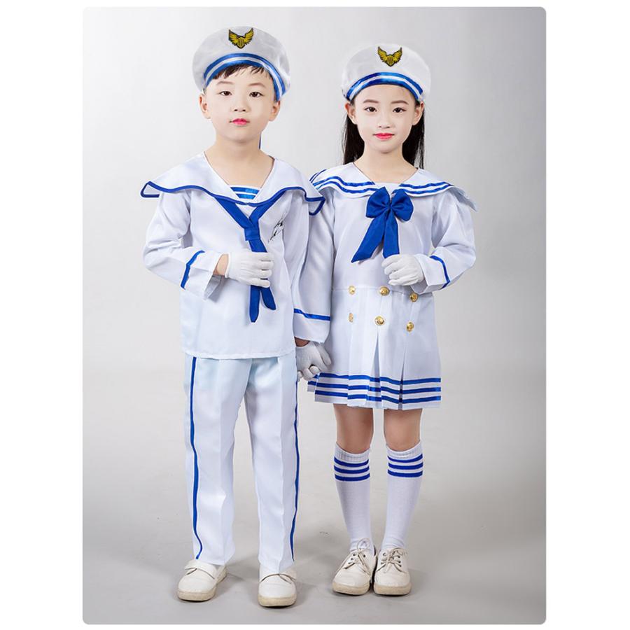 キッズ ダンス衣装 セットアップ ワンピース 女の子 男の子 海軍 水兵コスプレ 帽子 半袖 長袖 衣装 コスチューム 制服 コスプレ ハロウィン 発表会 イベント Cyyyc 113 サンフラワーハウス 通販 Yahoo ショッピング