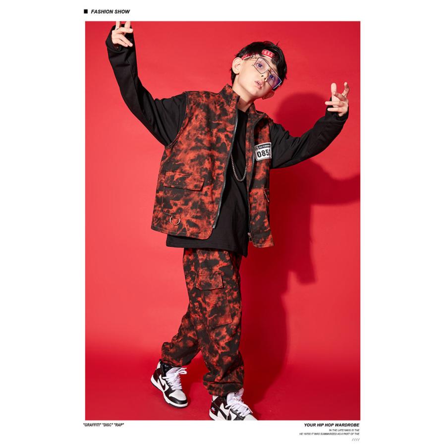 キッズ ダンス衣装 トップス ベスト パンツ 袖なし ヒップホップ 迷彩 赤 黒 Hiphop 男の子 子供 団体服 ジュニア 大きい イベント 発表会 演出服 Cyyyc 28 サンフラワーハウス 通販 Yahoo ショッピング