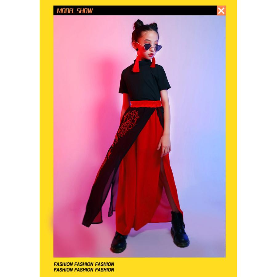 キッズ ダンス セットアップ 赤 黒 トップス パンツ ステージ衣装 コスプレ 女の子 男の子 ジャズダンス ヒップホップ 中国風 子供 発表会 演出服 上下セット Cyyyc 29 サンフラワーハウス 通販 Yahoo ショッピング