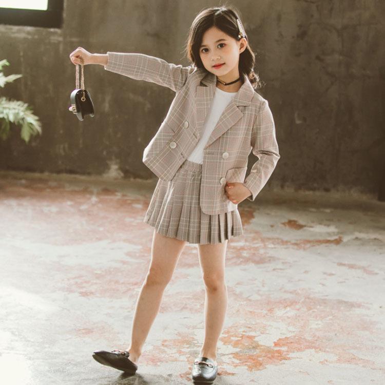 卒業式 パンツスーツ 女の子 ピアノ発表会 スーツ 女の子 セットアップ フォーマル キッズ スカート チェック柄 発表会 結婚式 入学式 七五三 卒園式 撮影用 Goyst 03 サンフラワーハウス 通販 Yahoo ショッピング