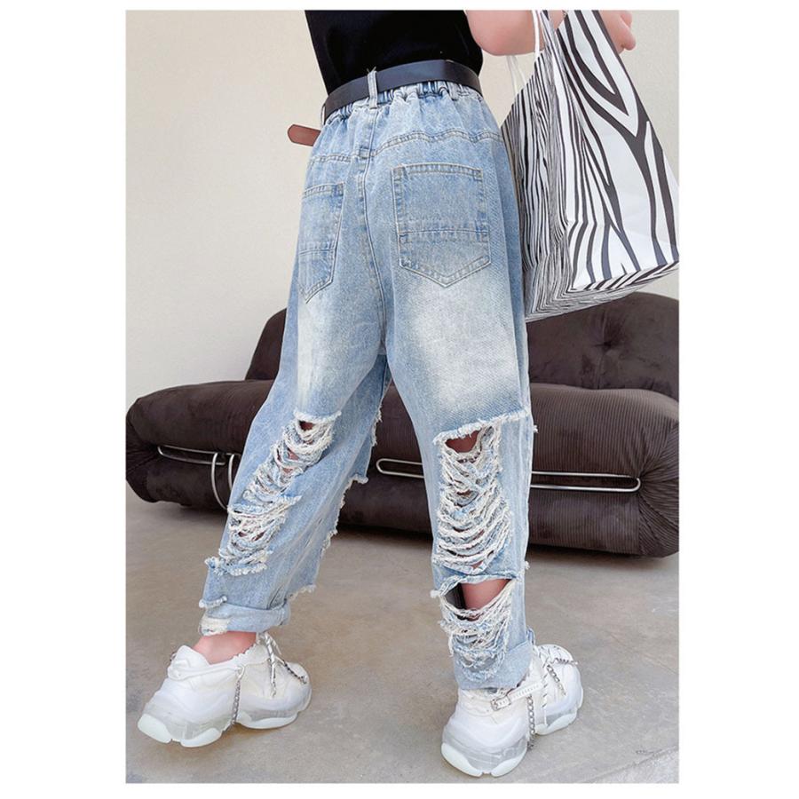 ダンス衣装 デニム キッズ セットアップ へそ出し トップス ジーパン デニムパンツ ダメージジーンズ 破れた ヒップホップ ガールズ 韓国 演出服 応援団 練習着 Kay Ds22 サンフラワーハウス 通販 Yahoo ショッピング