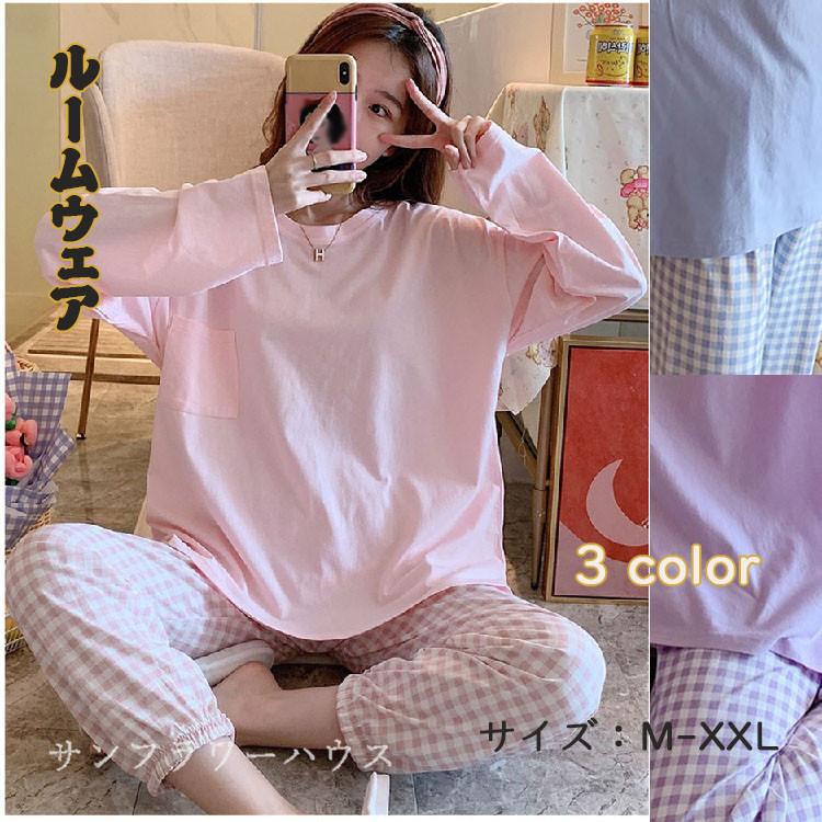 純手工細作 春新作 パジャマ 上下セット ルームウエア 長袖 韓国 激安 キャンセル不可商品 ファッション レディースファッション Www Writeawriting Com