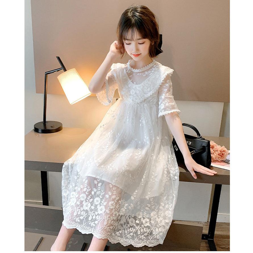 キッズワンピース 白ワンピース レースワンピース 半袖 春夏 女の子 韓国風 子供ドレス 結婚式 発表会 パーティ フォーマル 通学着 可愛い 子供服 おしゃれ Kay Tq019 サンフラワーハウス 通販 Yahoo ショッピング