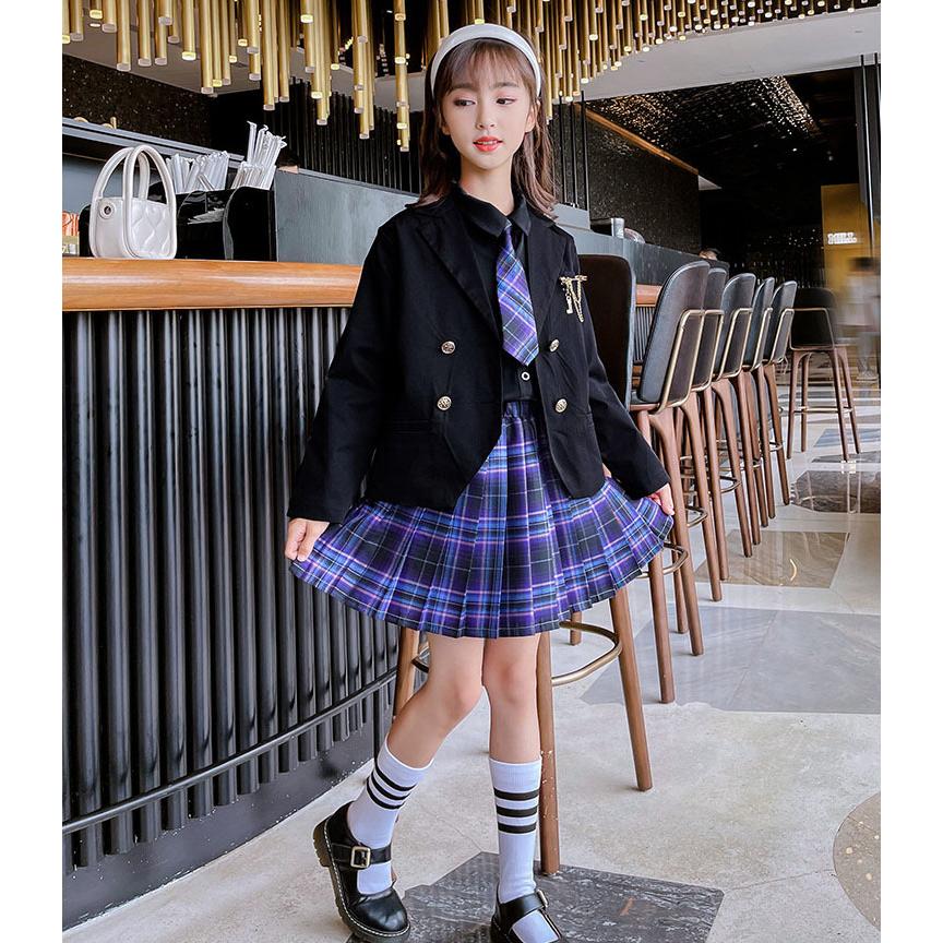 卒業式 スカートスーツ 女の子 スーツ 卒業式 4点セット 韓国 入学式 