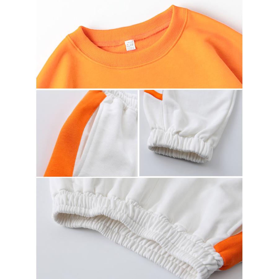 キッズダンス衣装 セットアップ オレンジ トップス 長袖 シャツ キッズダンス衣装 セットアップ オレンジ トップス 長袖 シャツ