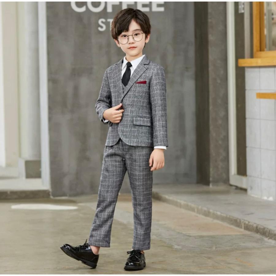 フォーマル 男の子 5点セット 150サイズ 160サイズ キッズ スーツ 発表